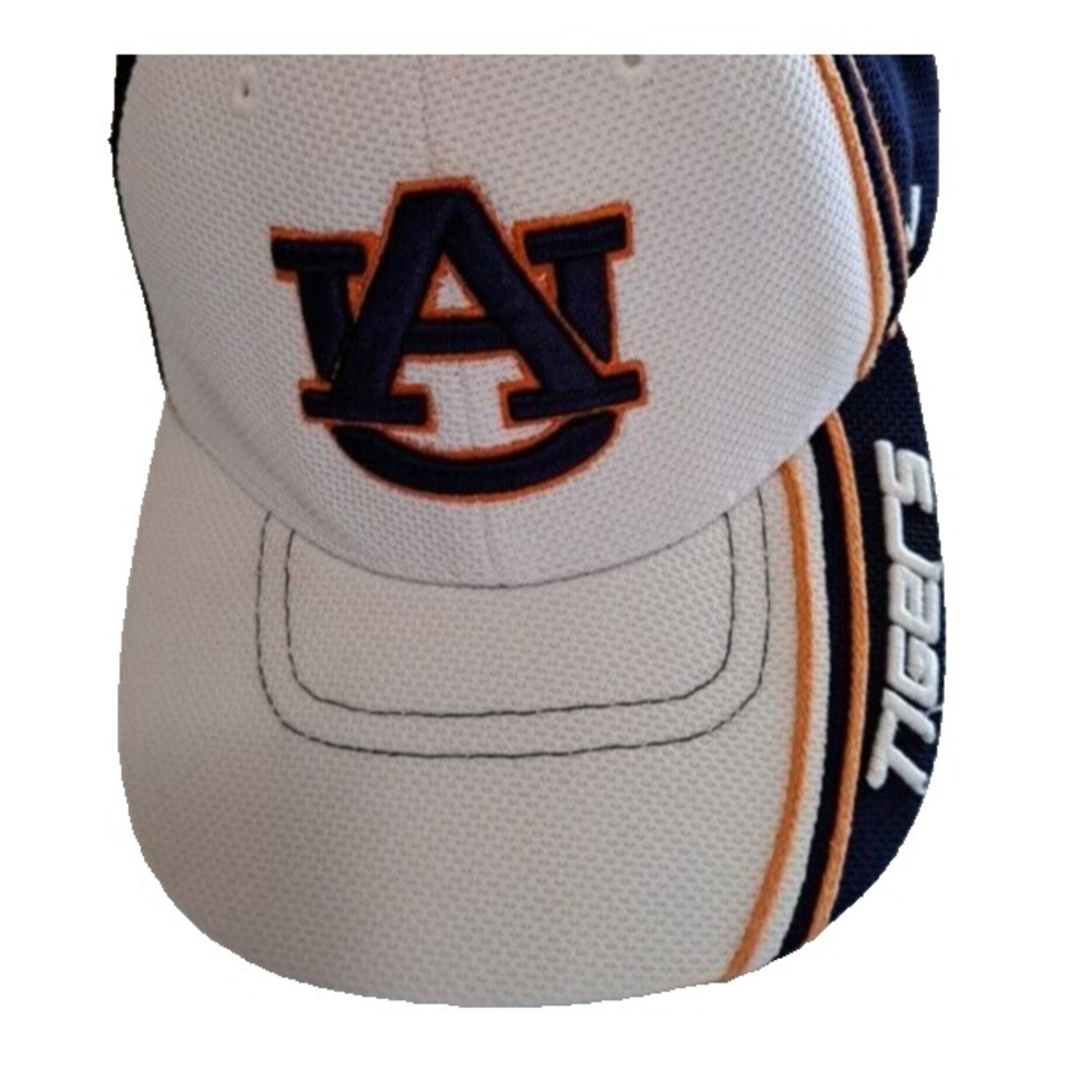Auburn University Tigers Hat Cap L/XL Embroidery Adult Blue White Zephyr ZFit